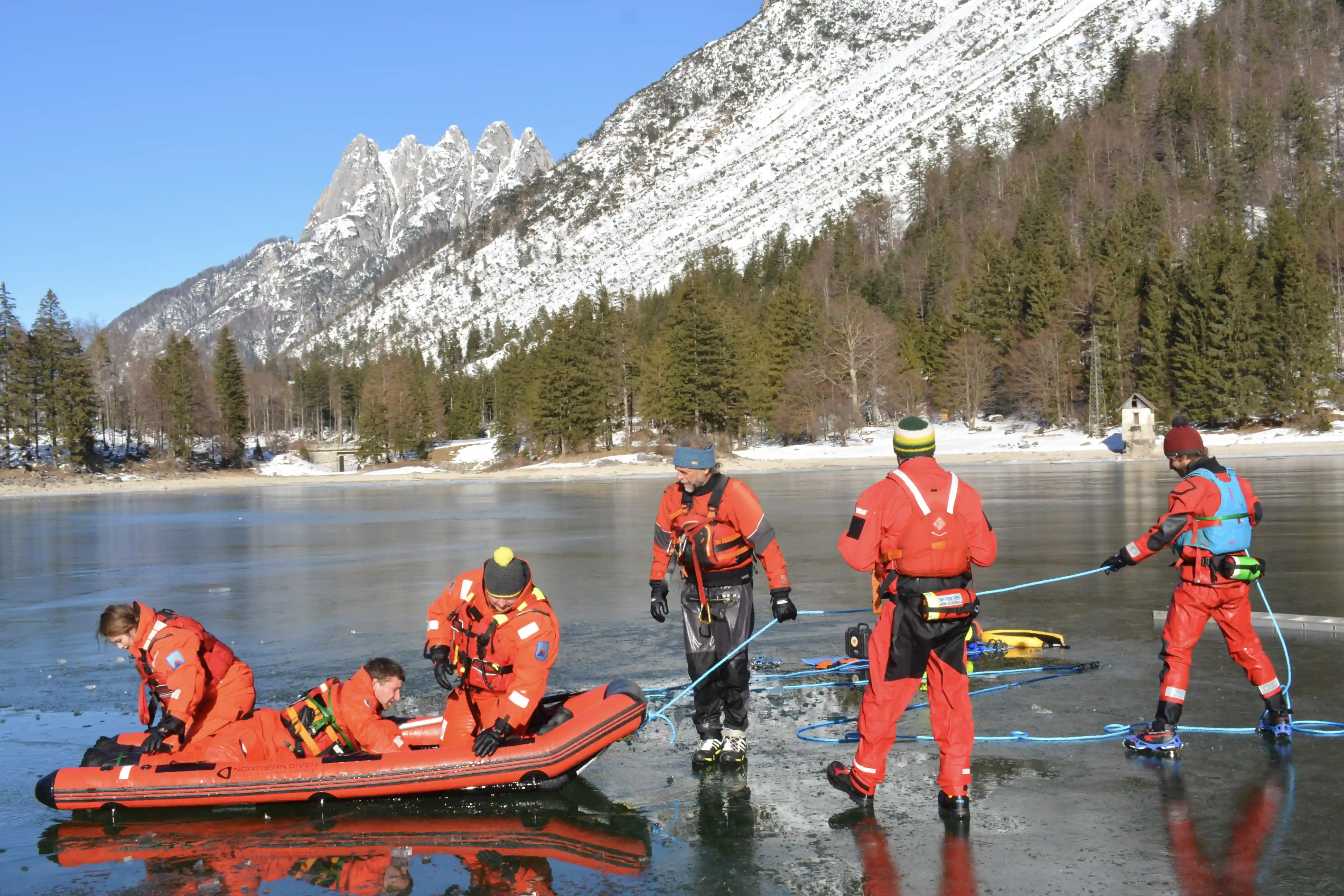 Rescue 3 Ice Rescue Technician Course Saving Person From Ice Lake