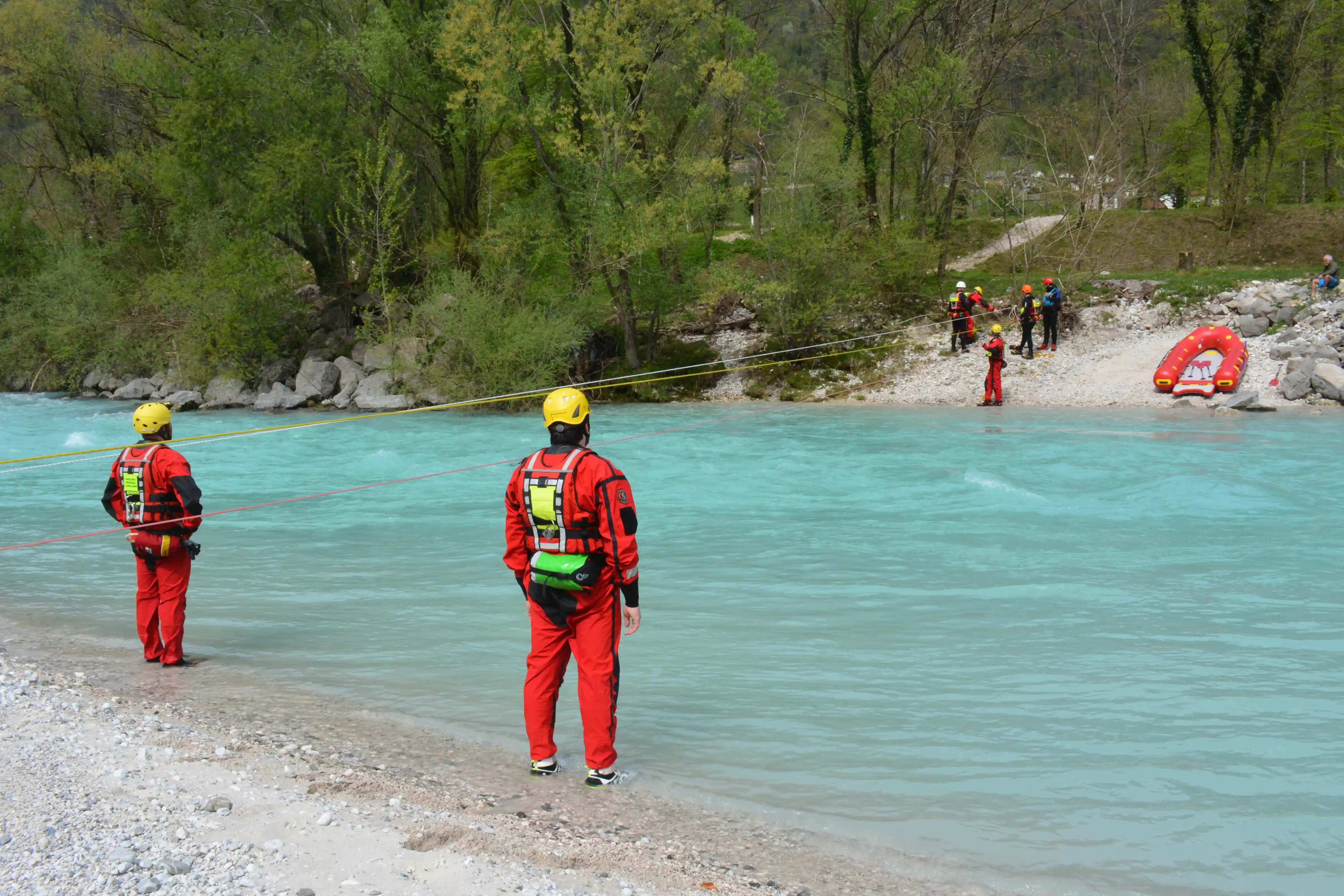 Rescue 3 Swiftwater Rescue Technician Advanced Clients With Boat On A Highline